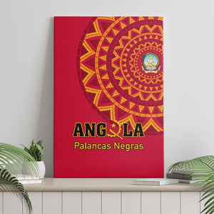 Support Palancas Negras - Red Angola Football Canvas Wall Art