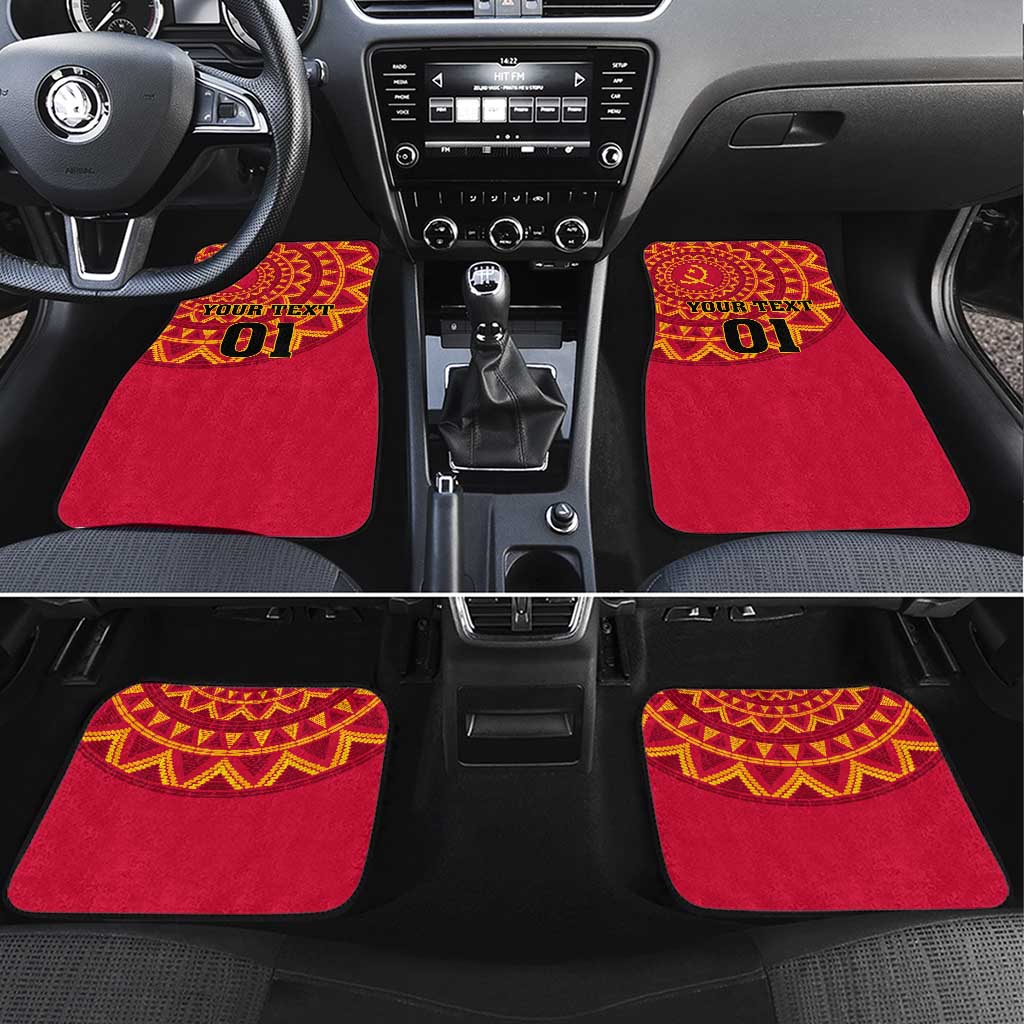 Support Palancas Negras - Red Angola Football Car Mats