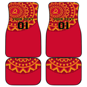 Support Palancas Negras - Red Angola Football Car Mats