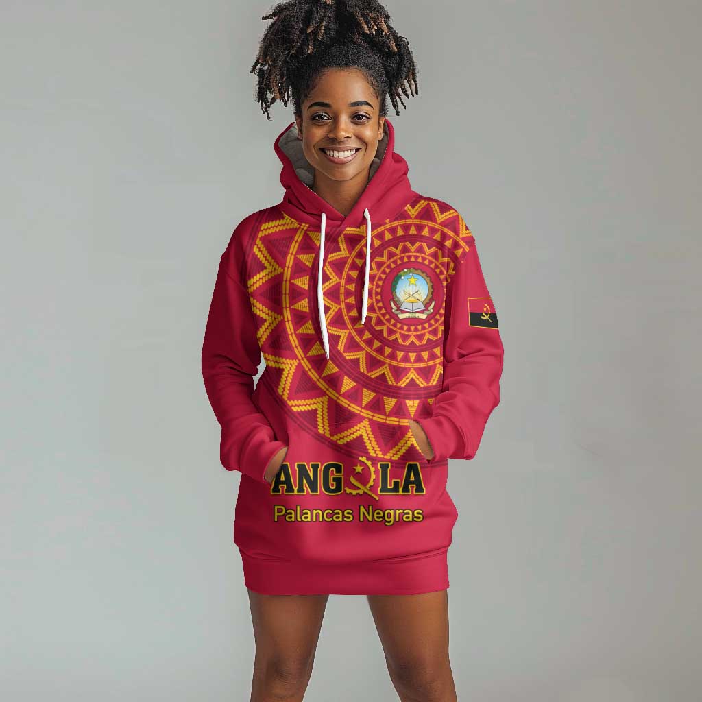 Support Palancas Negras - Red Angola Football Hoodie Dress