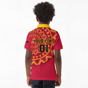 Support Palancas Negras - Red Angola Football Kid Polo Shirt