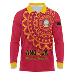 Support Palancas Negras - Red Angola Football Long Sleeve Polo Shirt
