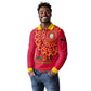 Support Palancas Negras - Red Angola Football Long Sleeve Polo Shirt