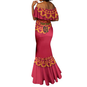 Support Palancas Negras - Red Angola Football Mermaid Dress