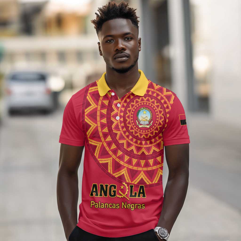 Support Palancas Negras - Red Angola Football Polo Shirt