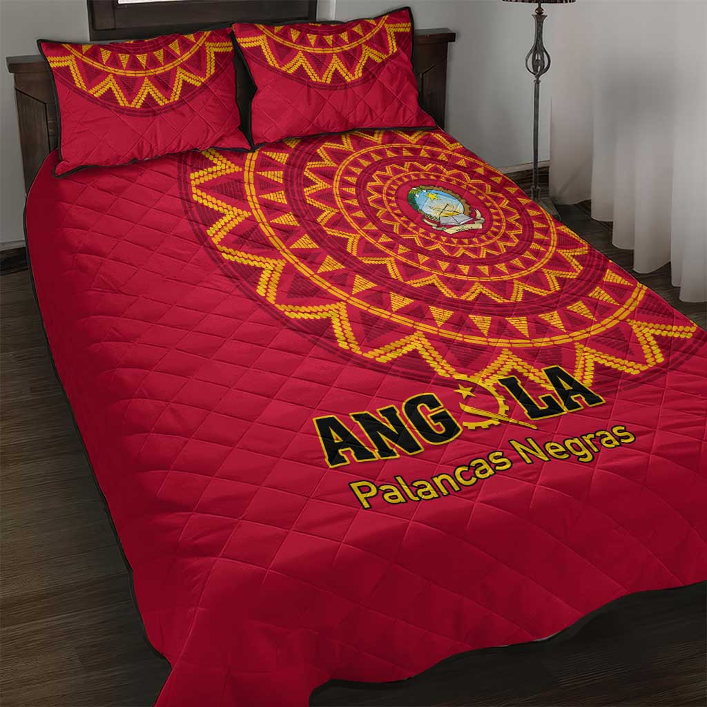 Support Palancas Negras - Red Angola Football Quilt Bed Set