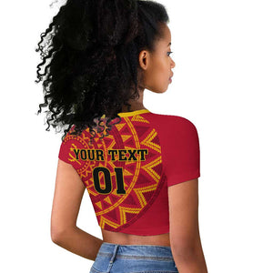 Support Palancas Negras - Red Angola Football Raglan Cropped T shirt