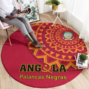 Support Palancas Negras - Red Angola Football Round Carpet