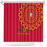 Support Palancas Negras - Red Angola Football Shower Curtain