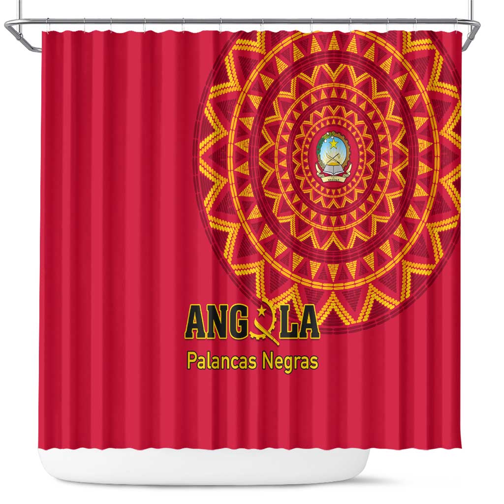 Support Palancas Negras - Red Angola Football Shower Curtain