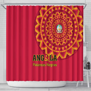 Support Palancas Negras - Red Angola Football Shower Curtain