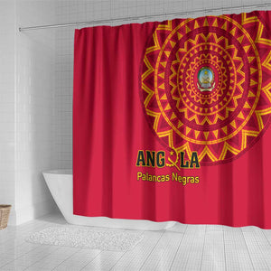 Support Palancas Negras - Red Angola Football Shower Curtain