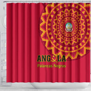 Support Palancas Negras - Red Angola Football Shower Curtain