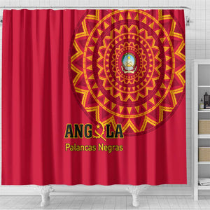 Support Palancas Negras - Red Angola Football Shower Curtain