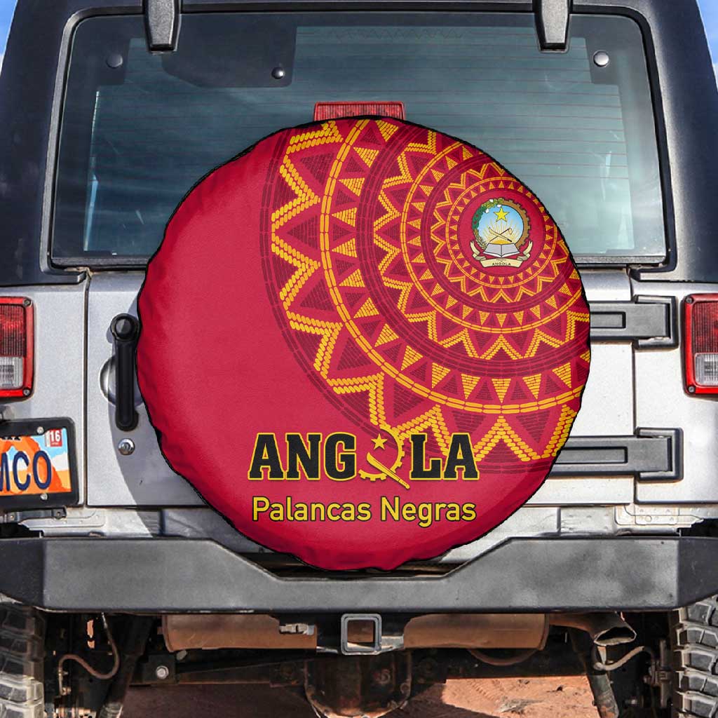 Support Palancas Negras - Red Angola Football Spare Tire Cover