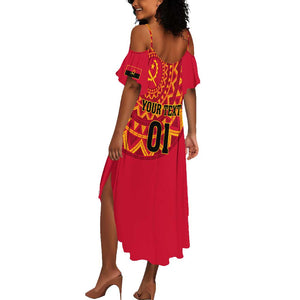 Support Palancas Negras - Red Angola Football Summer Maxi Dress