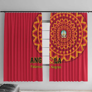 Support Palancas Negras - Red Angola Football Window Curtain