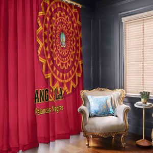 Support Palancas Negras - Red Angola Football Window Curtain