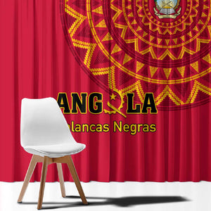 Support Palancas Negras - Red Angola Football Window Curtain