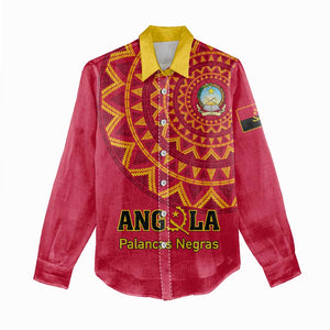 Support Palancas Negras - Red Angola Football Women Casual Shirt