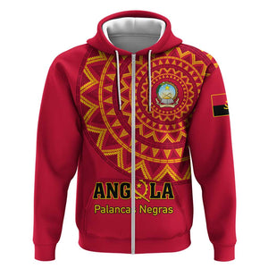 Support Palancas Negras - Red Angola Football Zip Hoodie