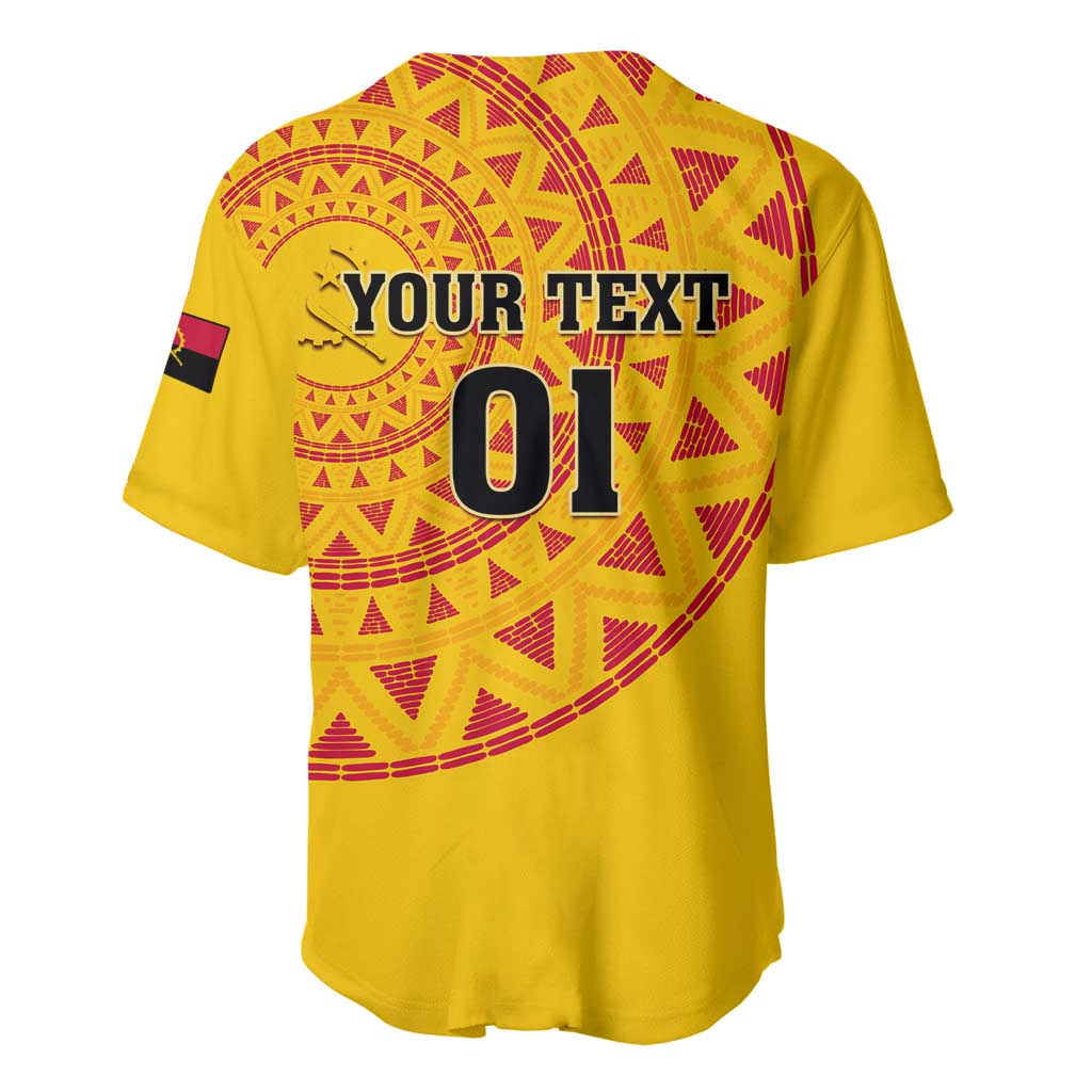 Support Palancas Negras - Yellow Angola Football Baseball Jersey