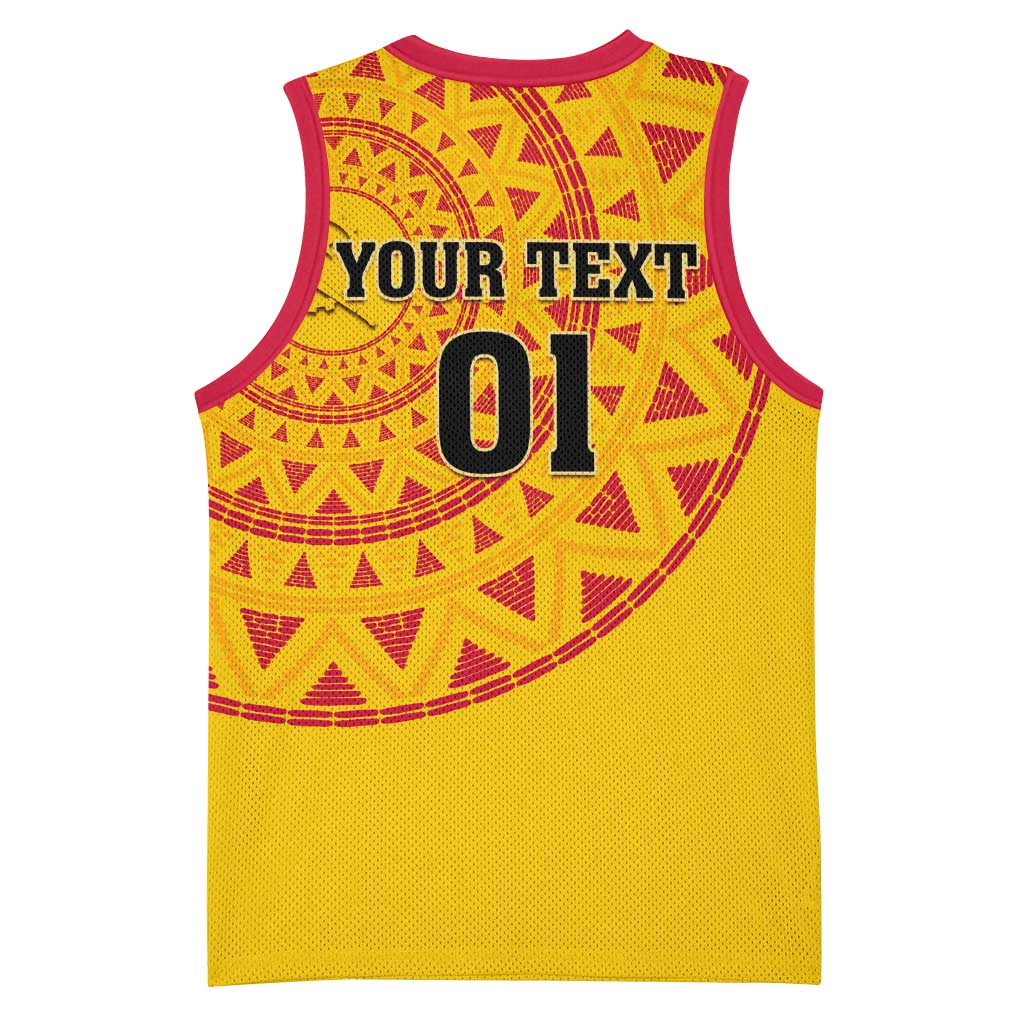 Support Palancas Negras - Yellow Angola Football Basketball Jersey LT01