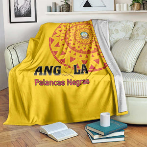 Support Palancas Negras - Yellow Angola Football Blanket