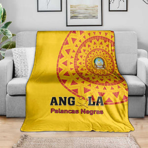 Support Palancas Negras - Yellow Angola Football Blanket