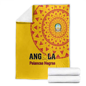 Support Palancas Negras - Yellow Angola Football Blanket