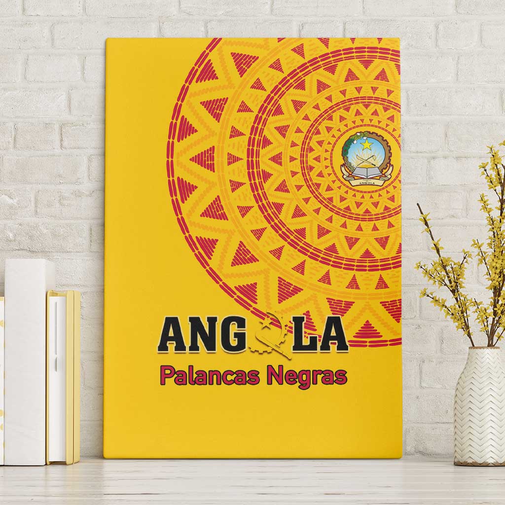 Support Palancas Negras - Yellow Angola Football Canvas Wall Art