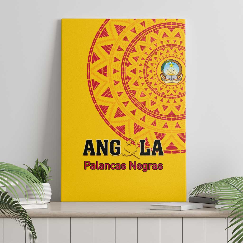 Support Palancas Negras - Yellow Angola Football Canvas Wall Art