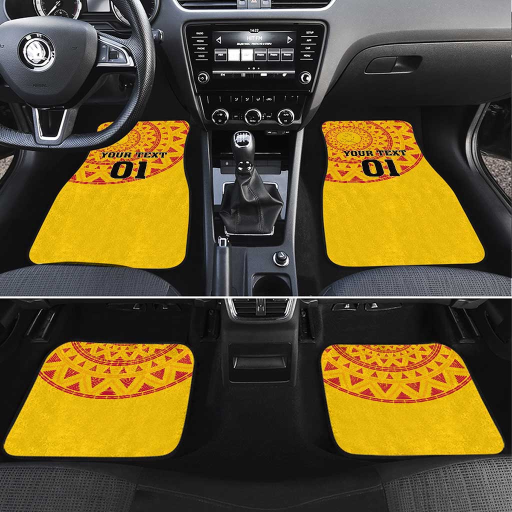 Support Palancas Negras - Yellow Angola Football Car Mats