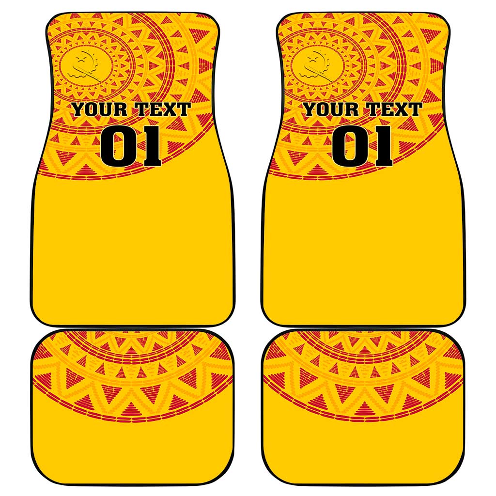 Support Palancas Negras - Yellow Angola Football Car Mats