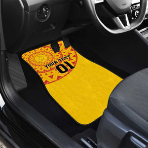 Support Palancas Negras - Yellow Angola Football Car Mats