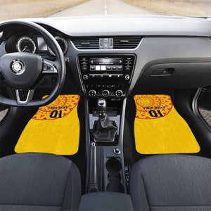 Support Palancas Negras - Yellow Angola Football Car Mats