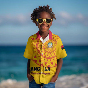 Support Palancas Negras - Yellow Angola Football Kid Hawaiian Shirt