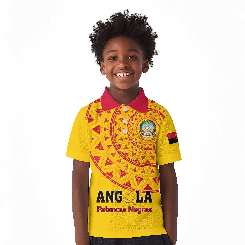 Support Palancas Negras - Yellow Angola Football Kid Polo Shirt