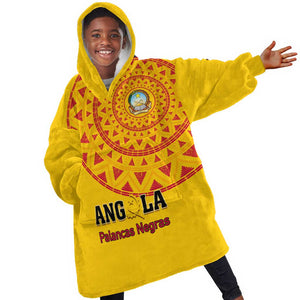 Support Palancas Negras - Yellow Angola Football KId Wearable Blanket Hoodie