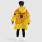 Support Palancas Negras - Yellow Angola Football KId Wearable Blanket Hoodie
