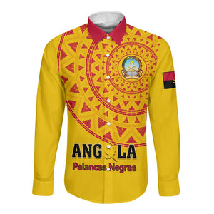 Support Palancas Negras - Yellow Angola Football Long Sleeve Button Shirt