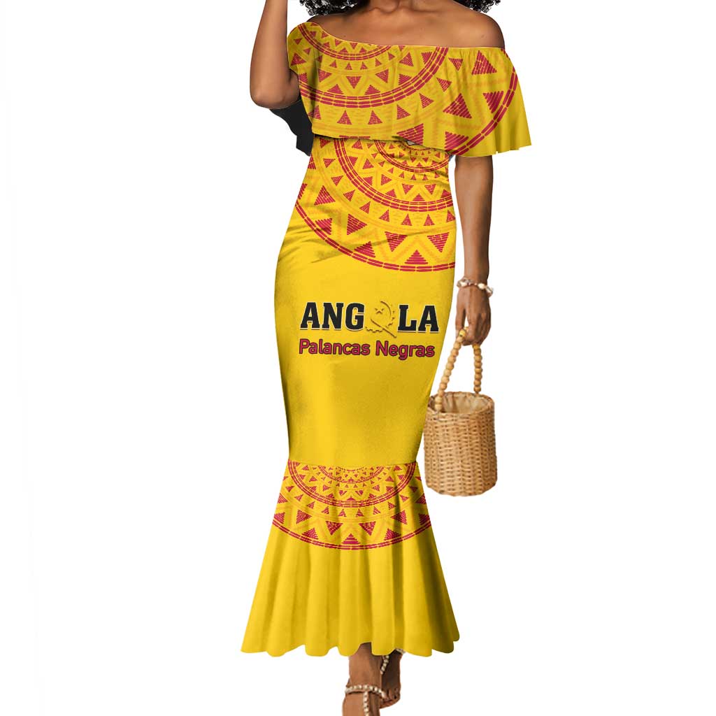 Support Palancas Negras - Yellow Angola Football Mermaid Dress