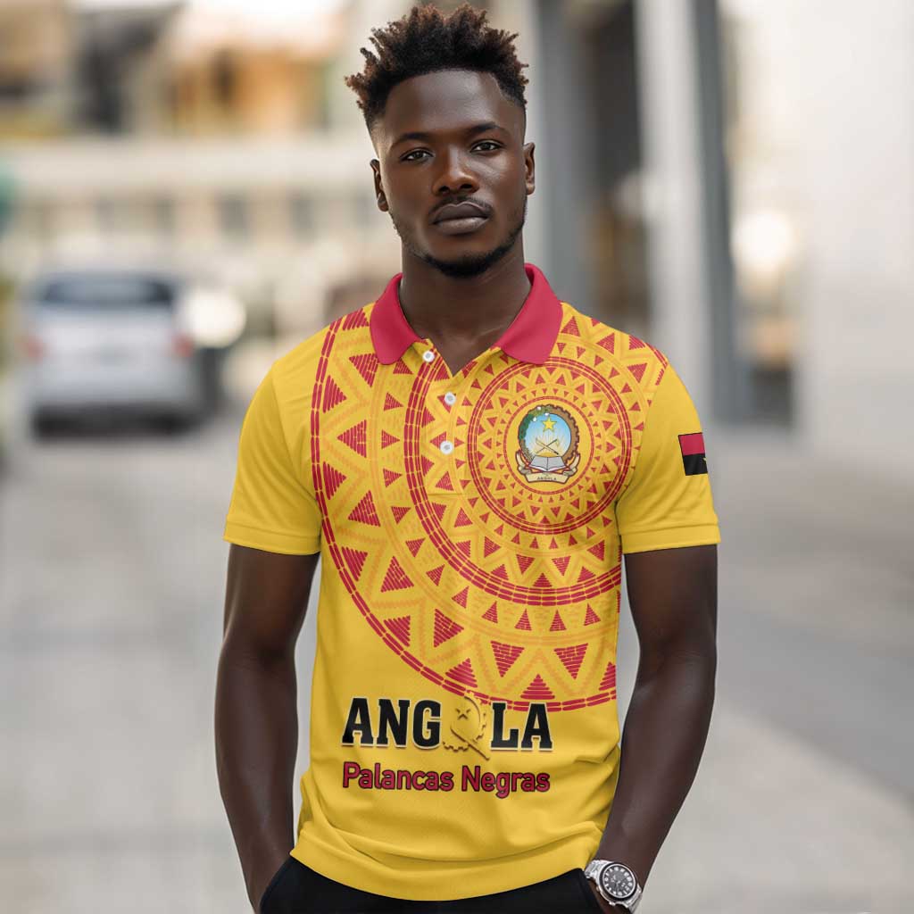 Support Palancas Negras - Yellow Angola Football Polo Shirt