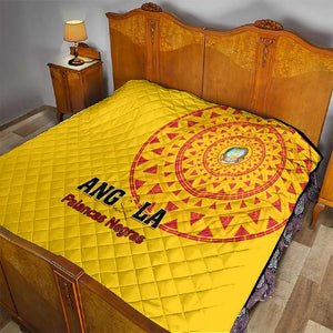 Support Palancas Negras - Yellow Angola Football Quilt