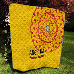 Support Palancas Negras - Yellow Angola Football Quilt