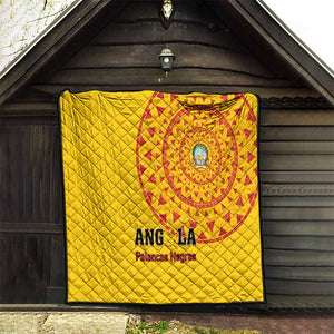 Support Palancas Negras - Yellow Angola Football Quilt