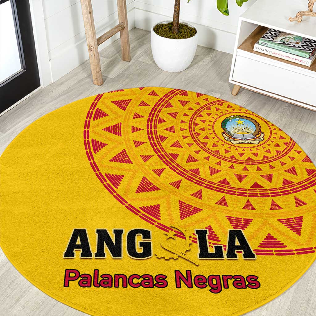 Support Palancas Negras - Yellow Angola Football Round Carpet