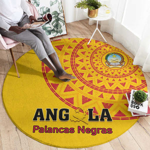 Support Palancas Negras - Yellow Angola Football Round Carpet