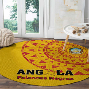 Support Palancas Negras - Yellow Angola Football Round Carpet