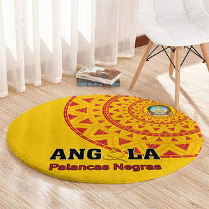 Support Palancas Negras - Yellow Angola Football Round Carpet